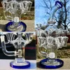 Heady Glass Water Bongs Hookahs Glass Water Pipe Recycler Sprinkler Perc Glass Oil Rigs Dab Bongs com junta de 14 mm