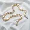 Beaded Necklaces Baroque Pearl Necklace for Women 9-10mm AA Quality Freshwater Cultured Pearl Strand Necklace with Sterling Silver Clasp 230310