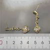 Stud Earrings 6-35mm 10pair/lot Style Cz Earring Valentine's Day Cubic Zirconia Micro Pave Charm Love Letter Shape Jewelry