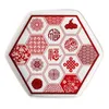 Bowls Fu Character Square Ceramic Rice Bowl Plate Household Creative And Dishes Combination Set Good-looking