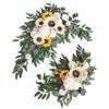 Dekorativa blommor bröllopsblommor swags krans för mittpunkten lintel prydnad