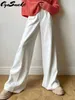 Spodnie damskie capris oyasnake mody biuro Kobiety Spodnie szerokie swobodne plisowane wiosenne sprężyste spodnie podłogowe spodnie 230310