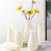 Vasi Modern White Plastic Flower Vase Decoration Home Disposizione in stile nordico Soggiorno Origami Pot Interior