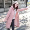 Women's Trench Coats 2023 Winter Parkas Women Down Cotton Jacket Fashion Mid-length Hooded Slim Cotton-padded Warm Parka Female Outwear
