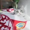 Cat Beds Furniture Pet Products Winter Tent Funny Noodles Small Dog Bed House Sleeping Bag Cushion For Kitten Plush Pad Accessories 230309