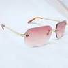 20% OFF Luxury Designer New Men's and Women's Sunglasses 20% Off Panther Tint Fashion Summer Rimless Glasses Women Mens Brand EyewearKajia