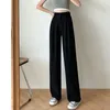 Women's Pants Capris Lucyever Spring Summer Women's Wide Leg Pants Loose High Waist Casual Trousers Woman Korean Style Solid Office Straight Pants 230310