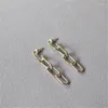 Boucles d'oreilles Raylove Chaîne en métal froid Cool Simple Hong Kong Style Easy Match Star High Street 925 Silver Pin