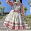 Casual Dresses Magogo Original Design Lolita Green Dress Pastoral Style Långärmad OP Autumn