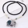 Pendant Necklaces Fashion Light Luxury Bohemian Retro Ethnic Style Glazed Three Color Elephant Jewelry Gifts For Women Girls