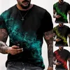 Camisetas masculinas de cor sólida impressão simples modelos de mangas curtas Casual Summer Street Style XS-8XL