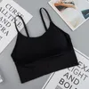 Yoga outfit 2023 Women Sports Bras snabb torr elastisk vadderad gym som kör skeep Bra fast färg fitness sport andningsbara toppar för