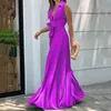 Kobiety Jumpsuits Rompers Liyong Joks oit Summer Fashion V Szyja bez rękawów Lapel Solidna plisowana koronkowa koronkowa luźne szerokie nogi Romper High Streetwear 230310