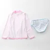 One-Pieces Swimsuit for Girls Two Piece Mermaid Swimwear Child Long Sleeves Toddler Infant Baby Girl Bathing Suit Rash Guard Kids W0310