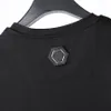 メンズデザイナーTシャツマンレット付きレタープリント半袖シャツの男性ポロシャツラインストーンスカルTシャツサイズM-3XL＃SHOP64