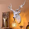 Appliques murales Vintage blanc bois lampe cerf créatif pour salon Buckhorn cuisine intérieur décor à la maison applique