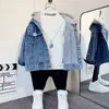 Jacken 2023 Denim für Jungen Mode Mäntel Kinder Kleidung Herbst Baby Mädchen Kleidung Oberbekleidung Cartoon Jean Mantel 230310