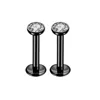 Shiny Zirconia Crystal Labret Piercing Stud Lip Ring 16G Stainless Steel Earbone Piercing Cartilage Tragus Ear Stud Body Jewelry Size 2 3 4 6 8 10mm Women Stud Earring