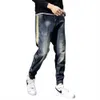 Heren jeans heren harem broek mode zakken desinger los fit baggy moto mannen rek retro streetwear ontspannen taps toelopende y2303