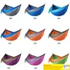 44 Kolory Outdoor Sparachute Hammock Składane kempingowe huśtawka wiszące łóżko nylonowe tkaniny z linami karabinerami