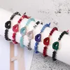 Bracelets de perles pour femmes, bracelets de perles de transfert d'agate naturelle pour couples, cadeaux d'anniversaire de saint-valentin pour petit ami, petite amie, épouse, mari