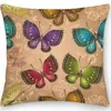 Kudde 45 45 cm Case Polyester Square Cover Kast Kontorssoffa Butterfly Pillows Funda CoJines 45x45