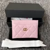 Mode Caviar Channel Wallet 2023 TAG Luxe dames mannen echte lederen portemonnee ontwerpers Mens Wallets Passpoort houders kaartkast Keychain Card Holder Tassen