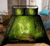 Conjuntos de cama 3pcs Forest Dreamland Print Conjunto 3D Tampa de edredão sonhadora