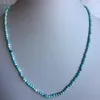 Chains Small Size Faceted Natural Stone Jewelry 3mm Hubei Turquoise Necklace Vintage Classic Beaded Chain 45cm Strand