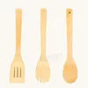 8 Pcs Bamboo Utensils Set Non-stick Spatula Spoon Set With Storage Canister Long Handle Cooking Spoon Shovel Kitchen Cooking Tools BH8445 TYJ