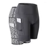 Laufshorts für Damen, hohe Taille, Yoga, Schrägtasche, Training, Sport, schnell trocknend, eng anliegend, Stretch, Fitness, 6 Farben