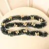 Dekorativa blommor 2m julband Garland Streamer Tinsel Diy Wreath Green Xmas Ornament Decoration