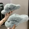 Slippers Summer Fluffy Raccoon Fur Slippers Shoes Women Real Fur Flip Flop Flat Furry Fur Slides Outdoor Sandals Woman Amazing Shoes 230309