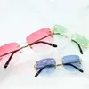 Projektant Big Square Men luksus Carter Fashion Woman Vintage Shades Green Sunglass Blue Sunglassekajia New