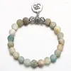 Strand Mala Amazonite Perle Bracelet Pour Yoga Bouddhiste Chapelet Prière Agate Jade Bijoux