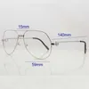 20% rabatt på lyxdesigner Nya herr- och kvinnors solglasögon 20% rabatt på tydliga ögonramar för män Transparent Rimless Metal Recept Glasögon Espejuelos Mujekajia