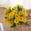 Fleurs décoratives artificielles fausses plantes 31cm fleur de soleil coloré petite marguerite soie maison jardin décoration chrysanthème mariage