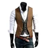 Men's Vests Business and Leisure Men's Double Breasted Waistcoat Dress Vest Meeting Party Wedding Formal Sleeveless Jacket 230310