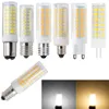 Lâmpadas LED regitáveis ​​Mini G4 G9 BA15D E11 E12 E14 E17 9W 102 LEDS Bulbos de milho Substitua lâmpadas de halogênio 80W 220V 110V para casa