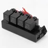 New 15ways Car Boat Fuse Relay Box Kit 12v 4 Relays Multi-circuit Assembly 15 Slot Fuse Holder with Relays Fuses For Auto Car Truck