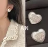 Never Fading Brand Designer Letter Earrings Ear Stud Fashion Womens Crystal Pearl Heart Earring Elegance Simple Ladies Wedding Party Jewelry Accessories
