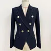 Costumes pour femmes Blazers costume de haute qualité perle ligne décoration Double rangée bouton large mince décontracté S-2XL femmes