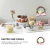 Decorative Flowers Wreaths 2 Pcs Easter Vine Circle Front Door Wood Branch Ring Plastic Rattan P230310 P230310