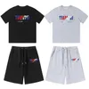 Survêtements pour hommes T-shirt Trapstar short à manches courtes ensemble d'impression Ensemble de vêtements de sport brodés pour femmes Trapstar hip-hop London street grands vêtements de sport