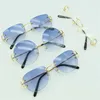 Casal de sol dos casais de designers e femininos de praia 20% de metal sem aro quadrado Big Mens Sunglass Glasses Brand Desinger Shade para Menkajia