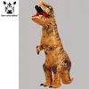 Tematdräkt dinosaurie Uppblåsbar kostymfestdräkter Fancy Mascot Anime Halloween Costume For Adult Kids Dino Cartoon Cosplay T-Rex 230310