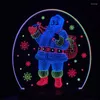 Night Lights Christmas Decoration 2023 3D Lamp Acryl Santa Claus Snowman Led Year Kids Gift