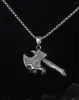 Pendant Necklaces Retro Punk Ghost Head Axe War Accessories Stainless Steel Hip Hop Necklace