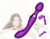 AV Vibrator стимуляция массажер секс-игрушка силиконовый USB Перезаряжаемый двойной женский G-топ-вибраторный массаж Мастурбация весело взрослая игрушка ZD124