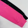 Женские толстовки дизайнеры розовый Sp5der Молодой толстовка паука веб -принт 555555 Ангел толстые толчки мужски для женщин с длинным рукавом круглое рубашка. Пуловая улица Хай -стрит